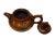 Chinese Zisha Clay Brown Golden Scenery Teapot Display For Sale - Image 4 of 7