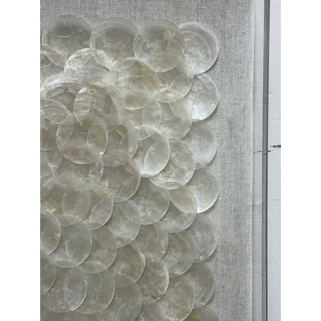 Linen Restoration Hardware Capiz Shell Art Panel For Sale - Image 8 of 12