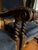 Mid 20th Century Mid 20th Century Pair of Jacobean Revival Carved Wood Barley Twist Velvet Armchairs For Sale - Image 5 of 12