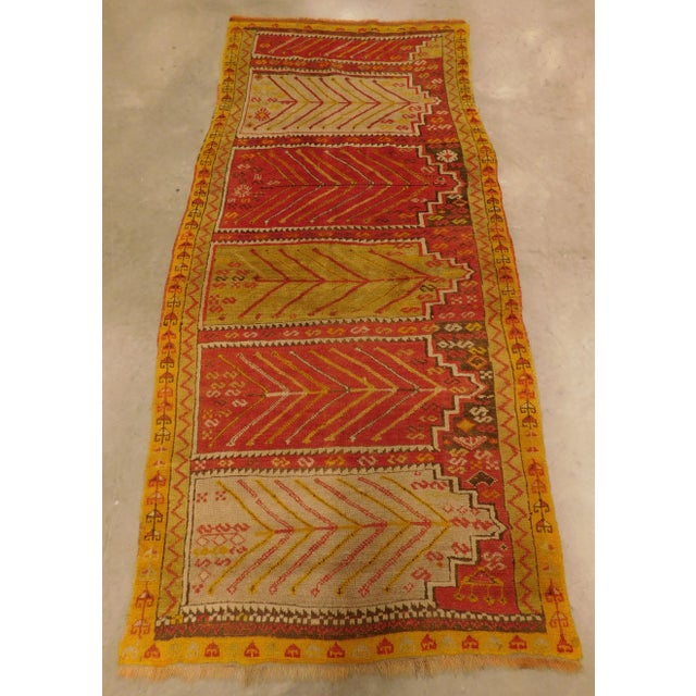 1920s Antique Oushak Saf Prayer Rug 3'2"x 6'10" For Sale - Image 5 of 13