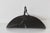 Vintage Curved Hammered Cradle Black Metal Firewood Log Holder Wire Wrapped Handle For Sale - Image 13 of 15