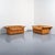 Pair of model 973 sofas, known as the Loto, designed by Luigi Massoni for Poltrona Frau in Italy in 1976. Fully...