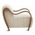 Art Deco Ribbon Wood & Chenille Stripe Art Deco Arm Chair For Sale - Image 3 of 12
