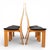 Wood Vontage Iris Dining Chairs by Bob Van Den Berghe, 1980, Set of 4 For Sale - Image 7 of 18