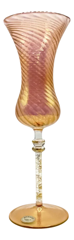 Murano Collectible Goblet in Blown Glass with Golden Reflections by Murano for Murano