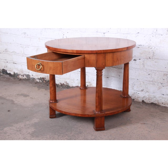Baker Furniture French Empire Cherry Wood Occasional Table or