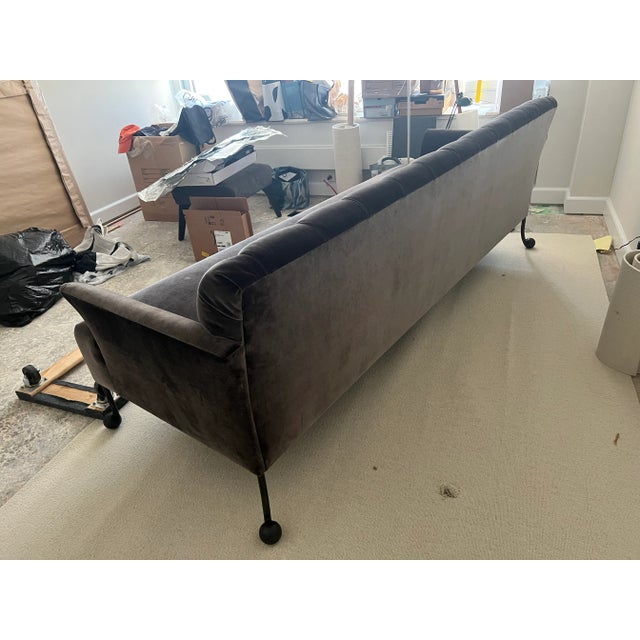 Modern Modern Velvet Tufted Sofa For Sale - Image 3 of 13