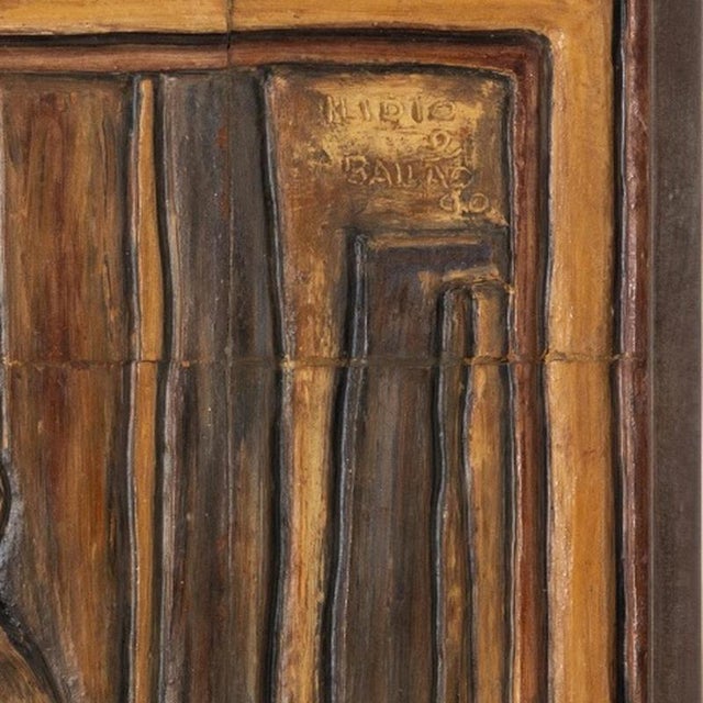 Baking Woman Plaque in Earthenware by Ilidio Bailao for Atlier-Reguengos de Monsaraz For Sale - Image 4 of 6