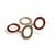 14k Yellow Gold Ruby and Diamond Circle Drop Earrings, 0.65ct, Pair For Sale In New York - Image 6 of 7