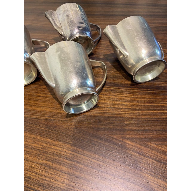 Metal Milk Jugs by Gio Ponti for Fratelli Calderoni, 1959, Set of 4 For Sale - Image 7 of 9