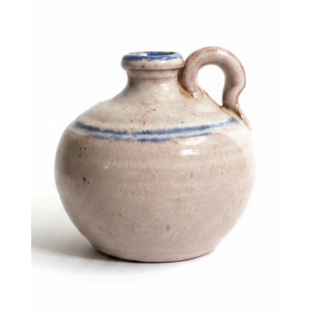 Vintage Joe Owen Seagrove North Carolina Signed Miniature Pottery Jug For Sale In Greensboro - Image 6 of 8