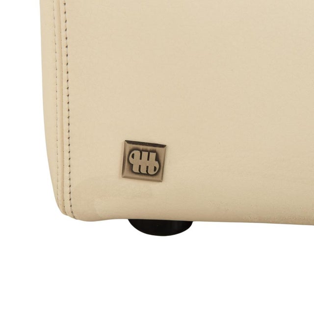 Cream Leather Armchair from Musterring For Sale - Image 10 of 15