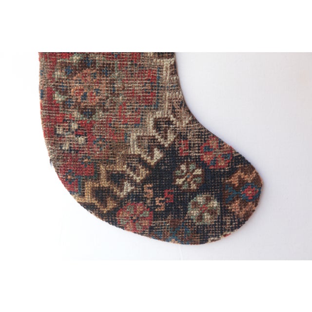 Late 19th Century Decorative Christmas Stocking – Made From Antique Nomadic Rug For Sale - Image 5 of 6