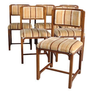 Vintage Italian Chairs in Solid Wood, 1980s, Set of 6 For Sale