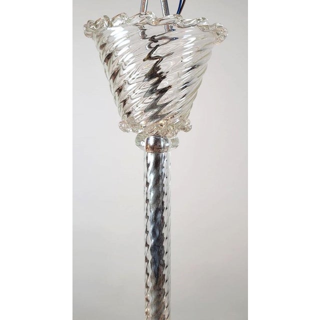 Glass Large Murano Chandelier by Barovier and Toso, 1980s For Sale - Image 7 of 9