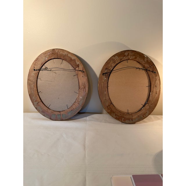 Portraiture Antique Oval Framed George & Martha Washington Portrait Prints - A Pair For Sale - Image 3 of 6