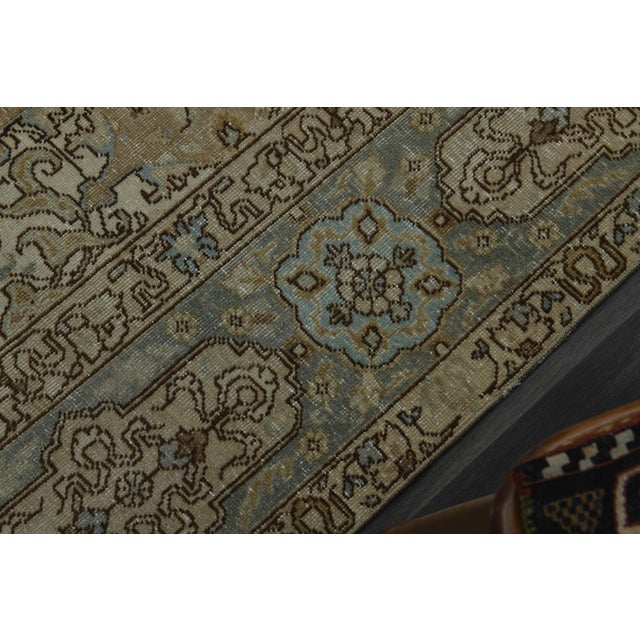 1970s 1970s Vintage Persian Handknotted Wool Brown Oversize Area Rug For Sale - Image 5 of 11