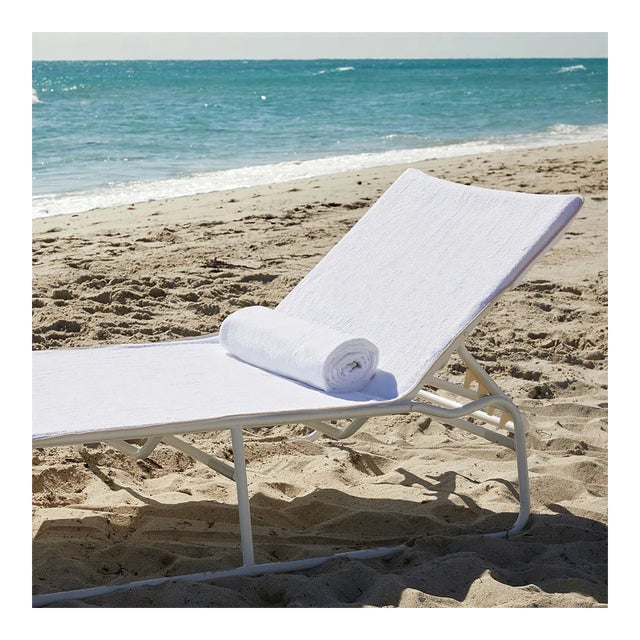 Chair cover only (single) - rolled towel not included. Crafted from 100% cotton and trimmed with colorful piping,...
