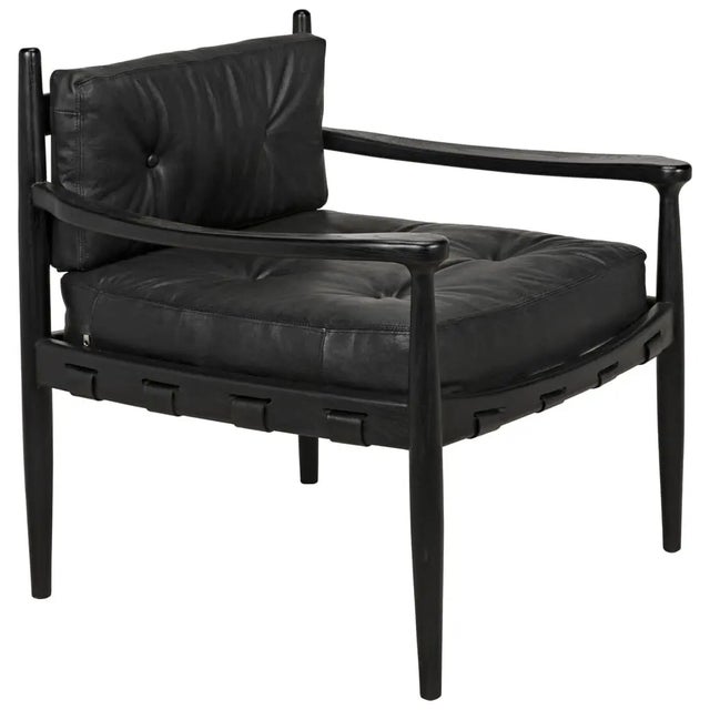 Mid-Century Modern NOIR Fogel Lounge Chair, Charcoal Black For Sale - Image 3 of 5