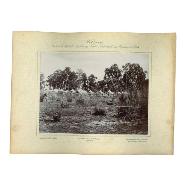 Nepal, Bell Camp, Original Vintage Photo, 1893 For Sale