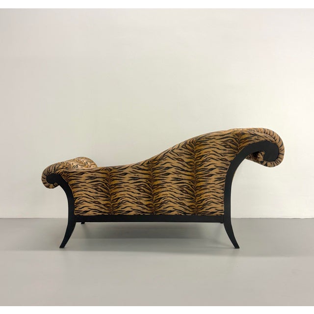 Camel Vintage Thayer Coggin Tiger Scroll Arm Loveseat For Sale - Image 8 of 8