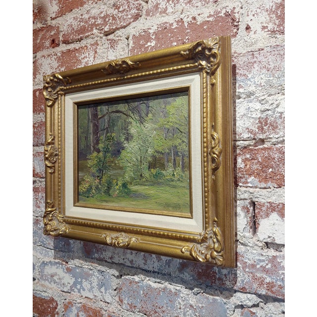 Wood Ben Carre - Wooded Landscape at Fort Lee,VA -Oil Painting C.1915 For Sale - Image 7 of 9