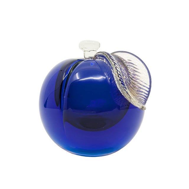 Blue and Clear Sommerso Murano Glass Paperweight attributed to Seguso Vetri d'Arte, 1960s For Sale - Image 13 of 13