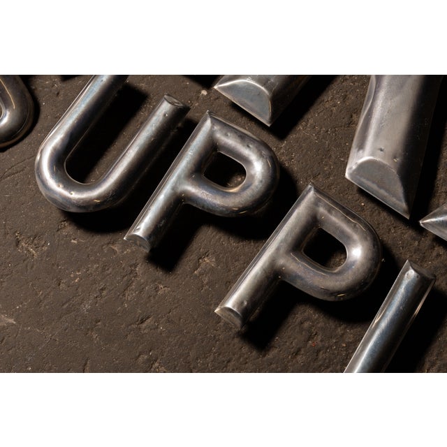 Vintage Industrial Welding Supply Storefront Lettering Set For Sale In Chicago - Image 6 of 9