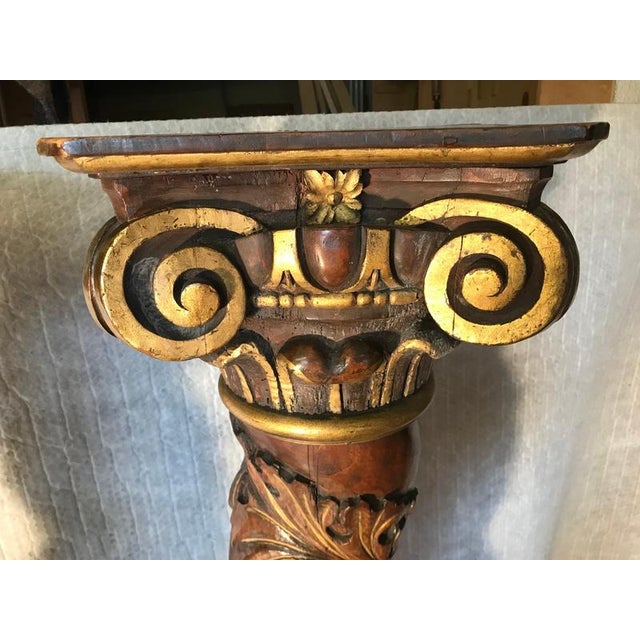 Baroque Antique Baroque Carved and Gilt Solomonic Columns, 1760s, Set of 2 For Sale - Image 3 of 7