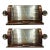 Vintage Art Deco Bronze Case & Glass Rod Wall Sconces - a Pair For Sale