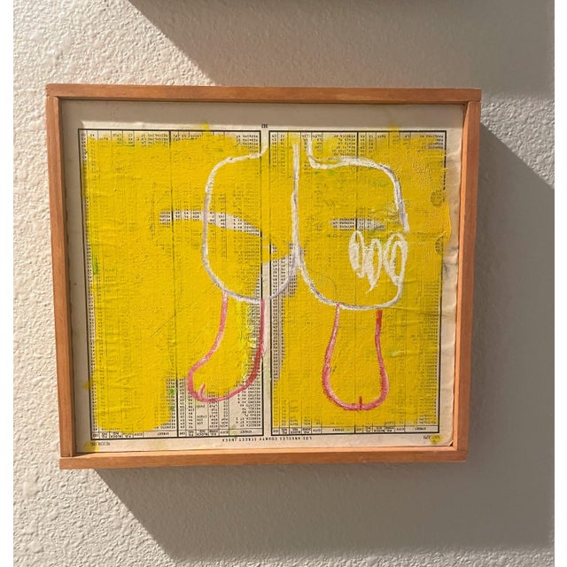 Mid-Century Modern Painting by Artist “C. Ward”, 8.25” X 9.50” For Sale - Image 4 of 8