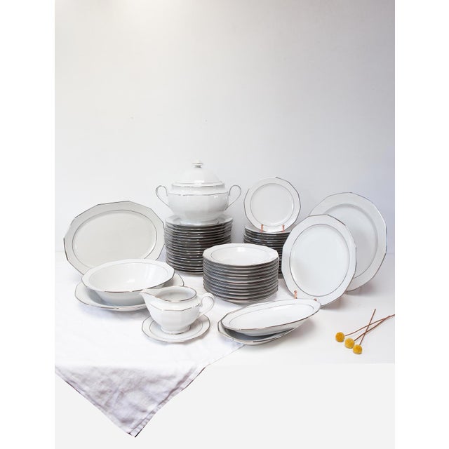 German Heirloom Platinum Dinner Service for 12 from Winteling Bavaria, 1960s, Set of 57 For Sale - Image 13 of 13