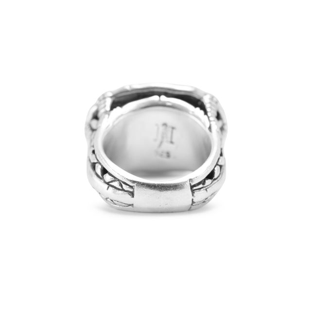 Late 20th Century Vintage John Hardy 925 Sterling Silver Basket Wide Weave Dome Band Ring, Size 5 For Sale - Image 5 of 8