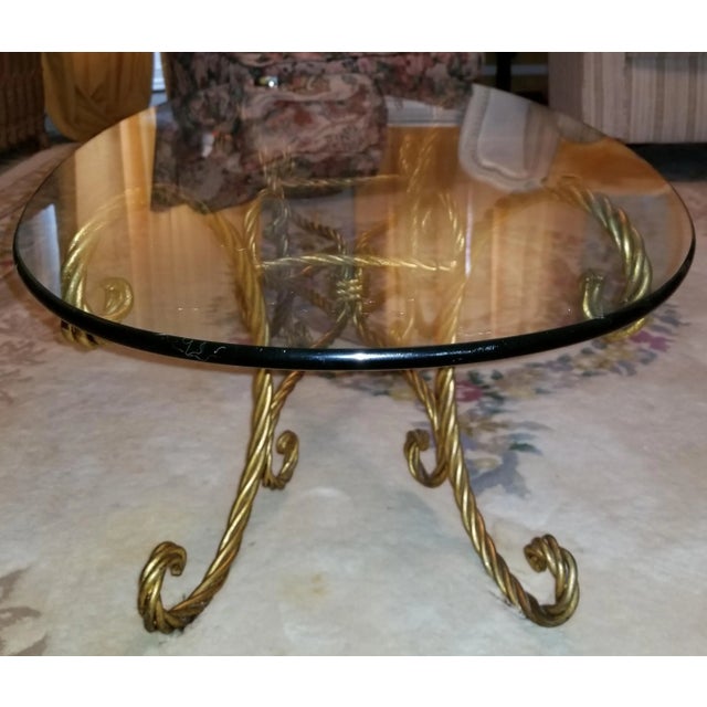 Vintage Italian Gold Rope and Tassel Coffee Table Chairish