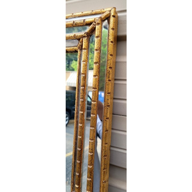 Mid 20th Century Vintage Labarge Hollywood Regency Venetian Style Giltwood Mirror and Console For Sale - Image 5 of 12