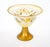 Pair of Mid-Century Modern Italian Venetian Art Glass Gilt & Painted Compotes For Sale - Image 12 of 12