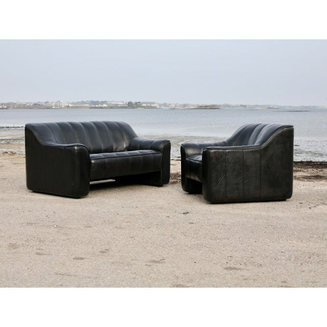 Animal Skin DS44 Sofa and Chair in Leather from de Sede, 1970s, Set of 2 For Sale - Image 7 of 18