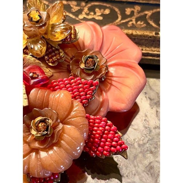 This is part of Chairish’s Costume Jewelry assortment. Beautiful pin brooch by Stanley Hagler Ian St. Gielar. Red orange...