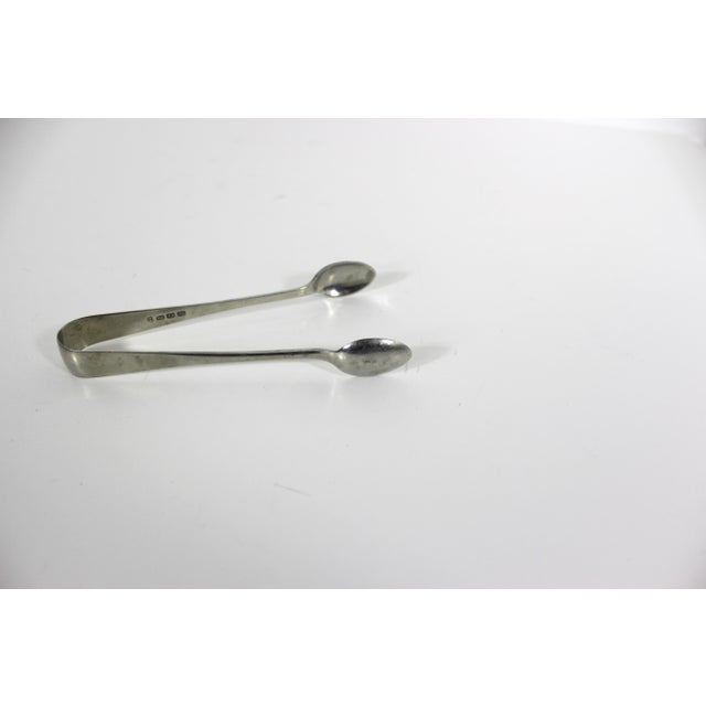Metal Vintage Silver Sugar or Ice Tongs For Sale - Image 7 of 10