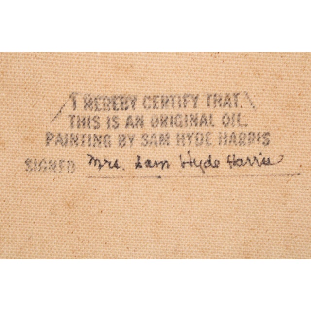Painting of a Boat in Dry Dock by Sam Hyde Harris (1889-1977) For Sale - Image 12 of 13