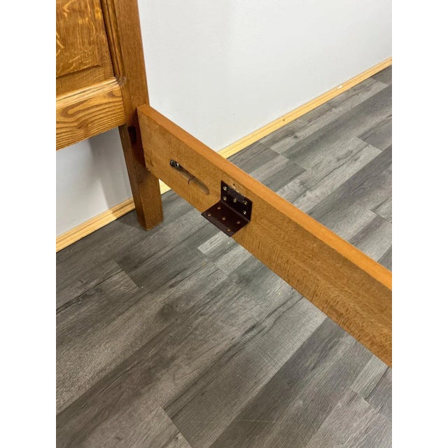 Wood Vintage Louis XV French Oak Double Bed For Sale - Image 7 of 12