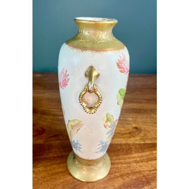 Art Nouveau Antique Royal Bonn (Germany) Hand Painted Porcelain Vase For Sale - Image 3 of 8