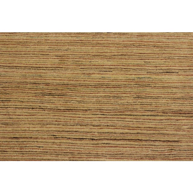 1990s Boho Chic Gabbeh Beige/Rust Wool Rug - 4'2'' X 5'9' For Sale - Image 5 of 10