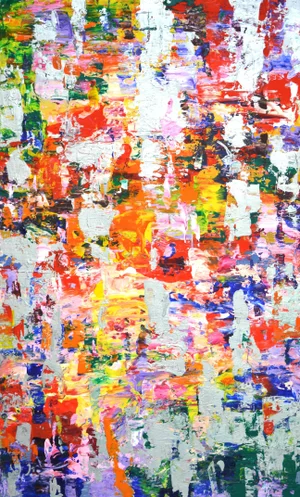 Expression With Silver 15.Modern Original Painting.