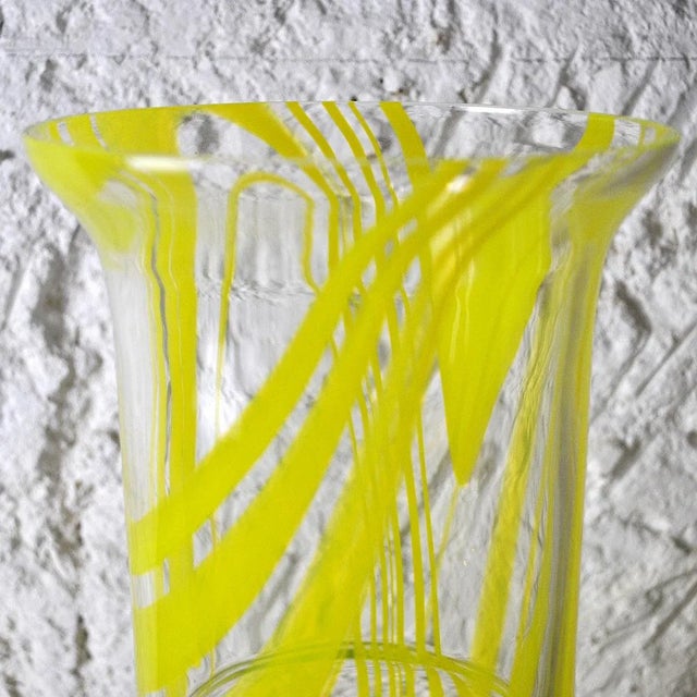 Yellow Glass Vase, 1960s For Sale - Image 4 of 7