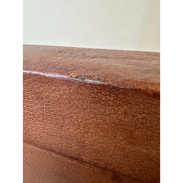 Vintage French Monogrammed Cut Glass + Silver Perfume / Liquor Bottle Travel Set in Leather Case, Circa 1920s For Sale - Image 12 of 12