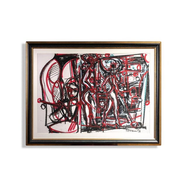 Markus Tollmann, In der Bar, Mixed Media, 1996 For Sale - Image 4 of 5