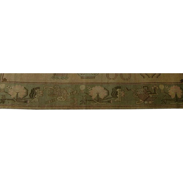 Early 20th Century Antique Central Asia Khotan Samarkand Rug 9'9'' X 5'7'' For Sale - Image 4 of 5