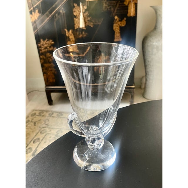 Transparent Steuben Glass Vase by George Thompson For Sale - Image 8 of 12