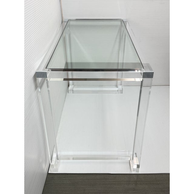 Modern Interlude Home Ava Desk/Console, Acrylic For Sale - Image 3 of 13